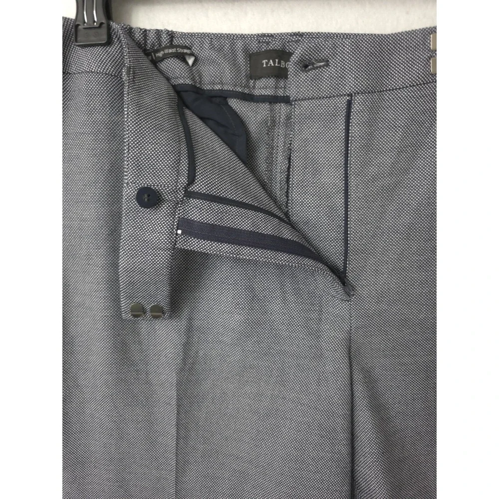 Talbots Women's High-Waist Straight Pants Size 18W Office Black And Gray Classic